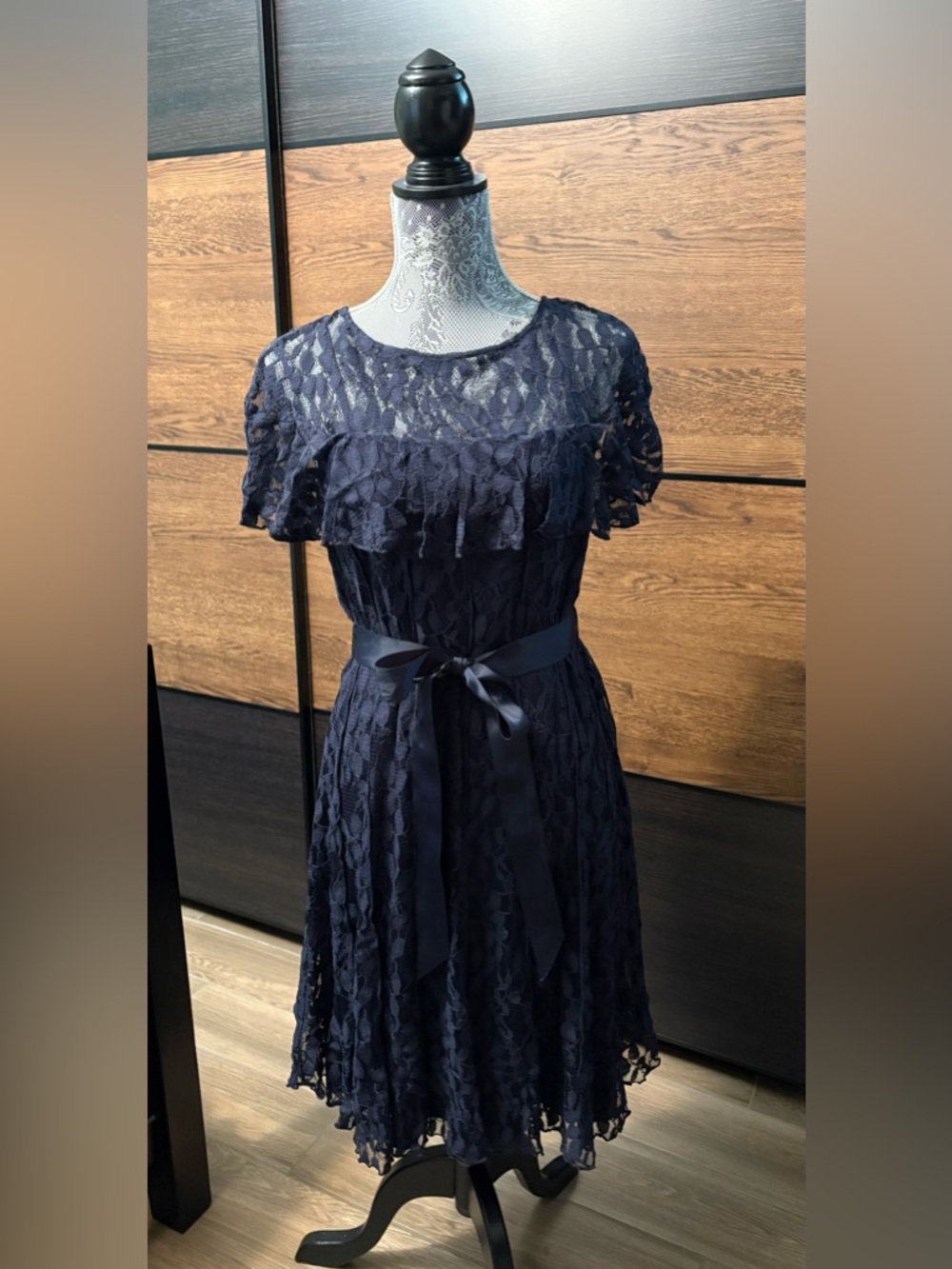 Eliza J Blue Puff Sleeve Midi Sundress